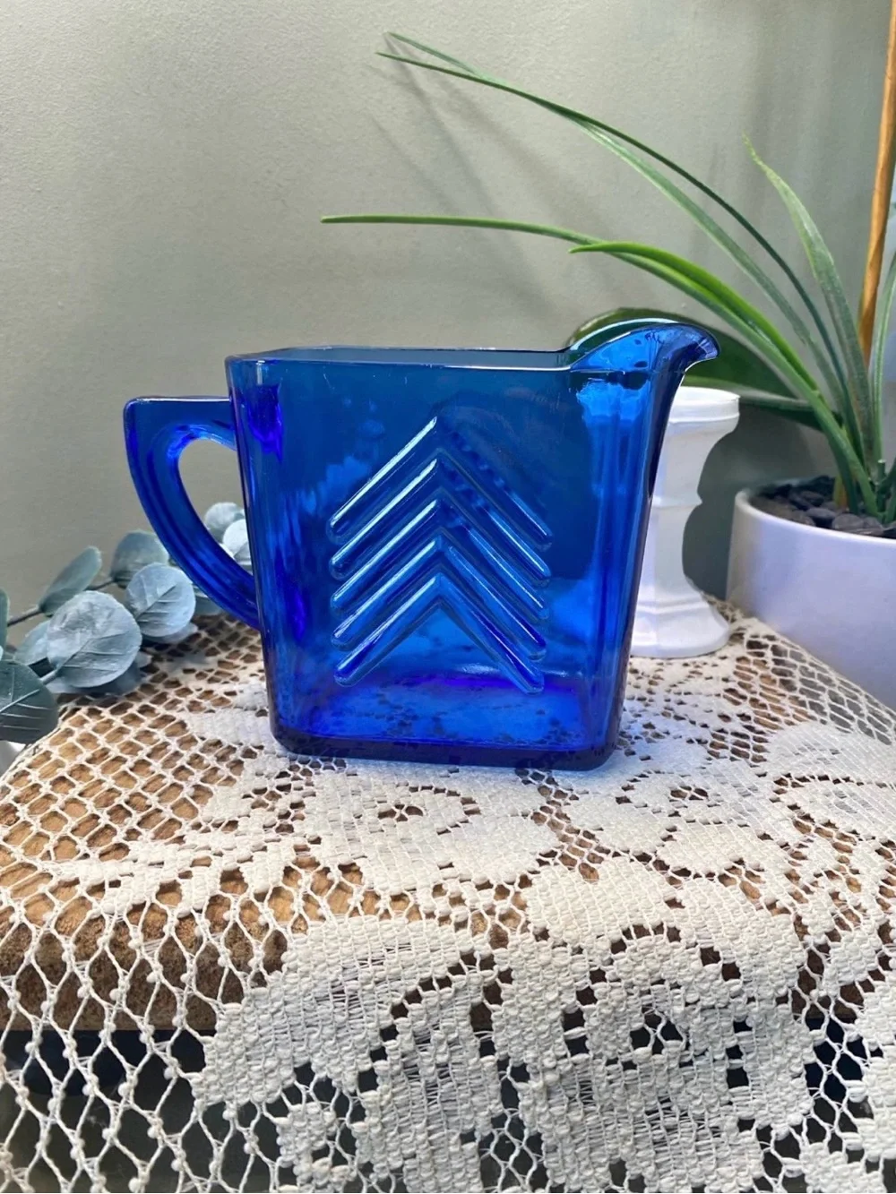 Vintage Hazel-Atlas Cobalt Blue Creamer